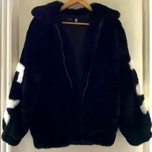 Bershka x Disney Mickey Faux Fur Jacket